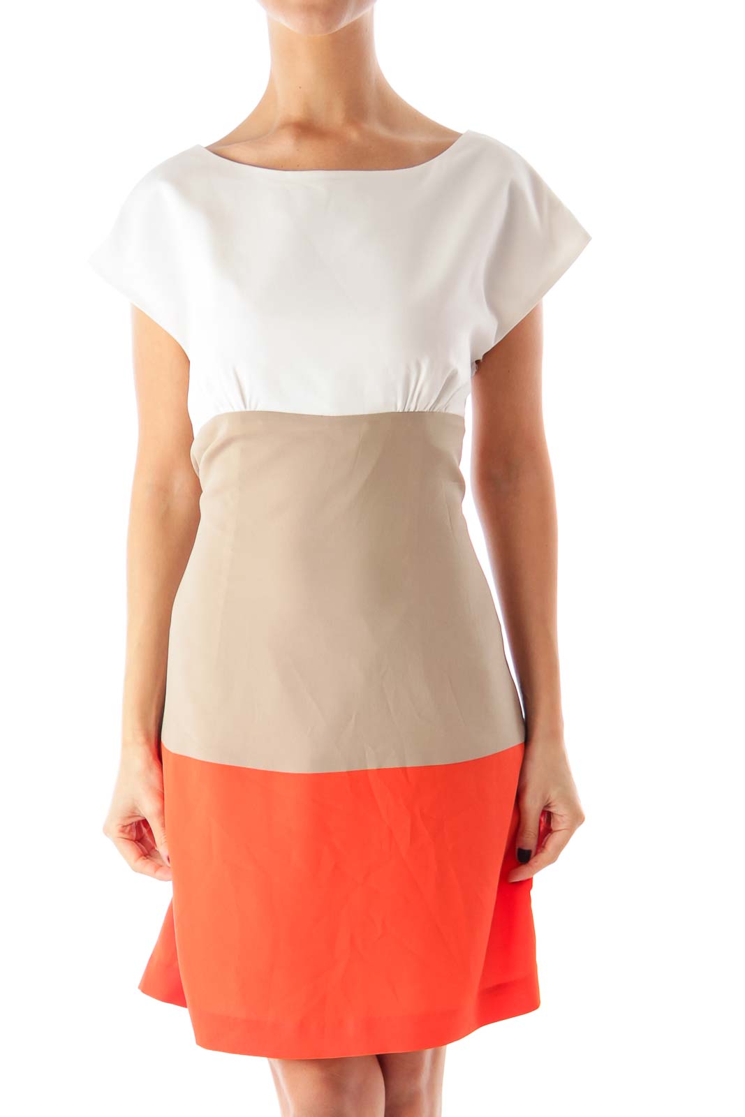 Color Block Straight Dress Front