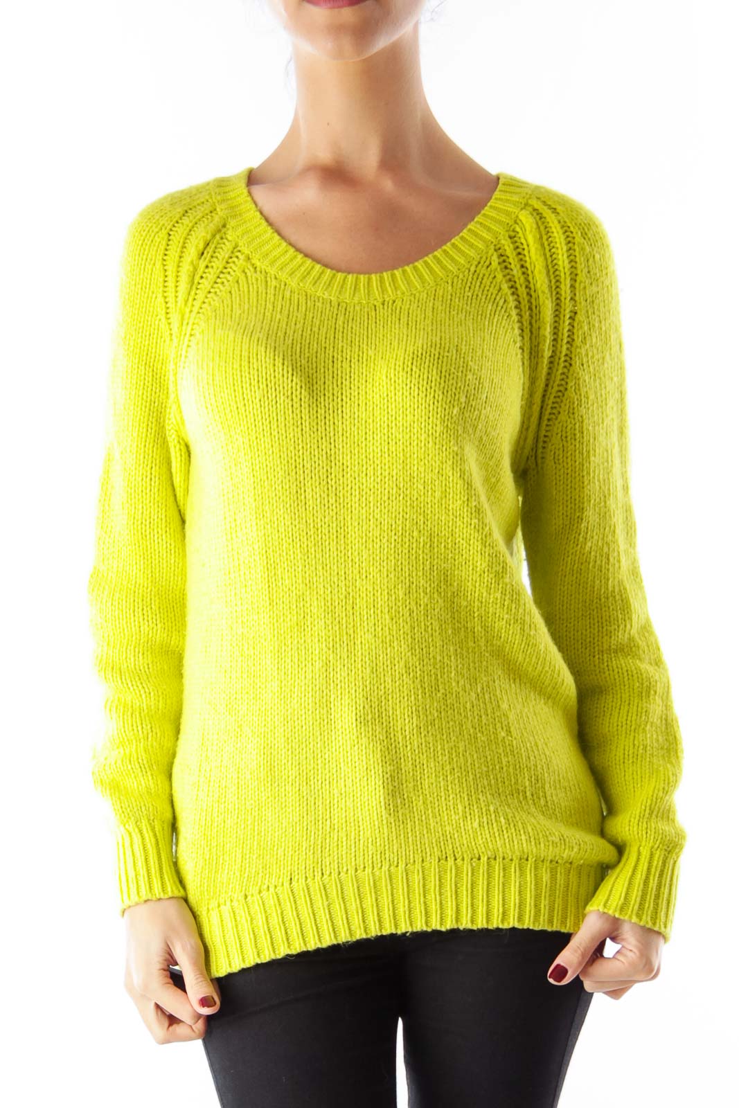 Lemon Green Sweater Front