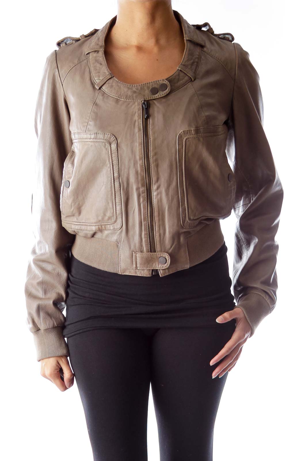 Light Brown Leather Jacket