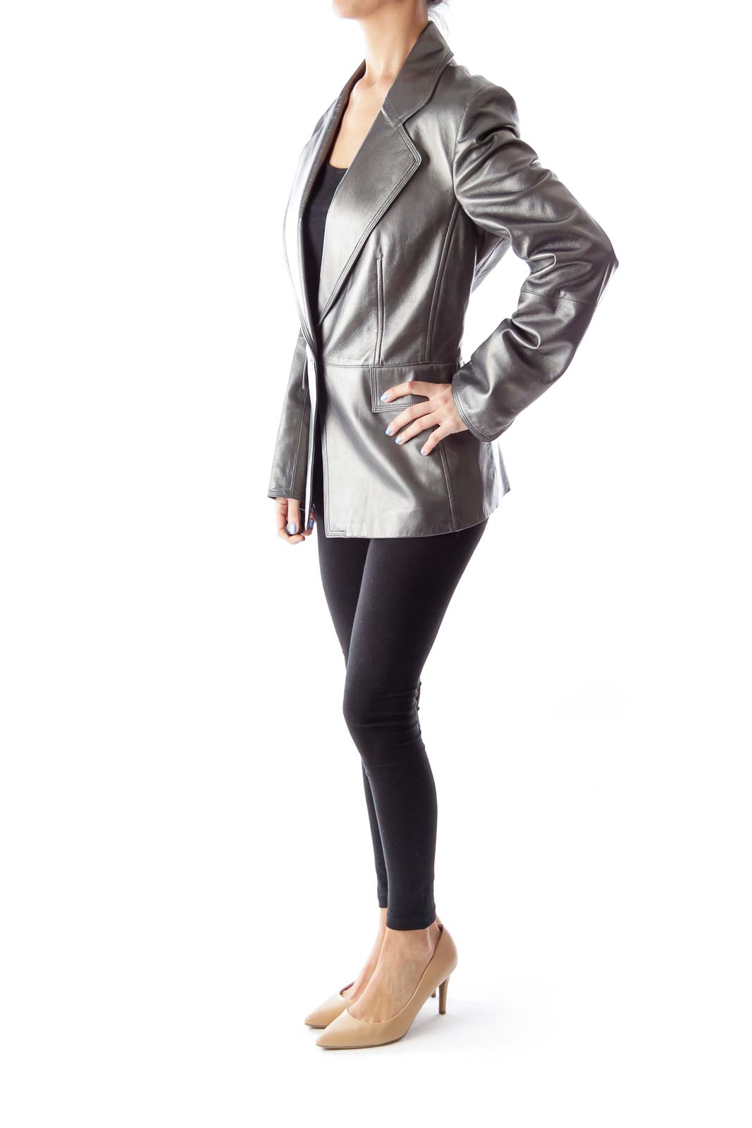 Ellen tracy hot sale leather jacket