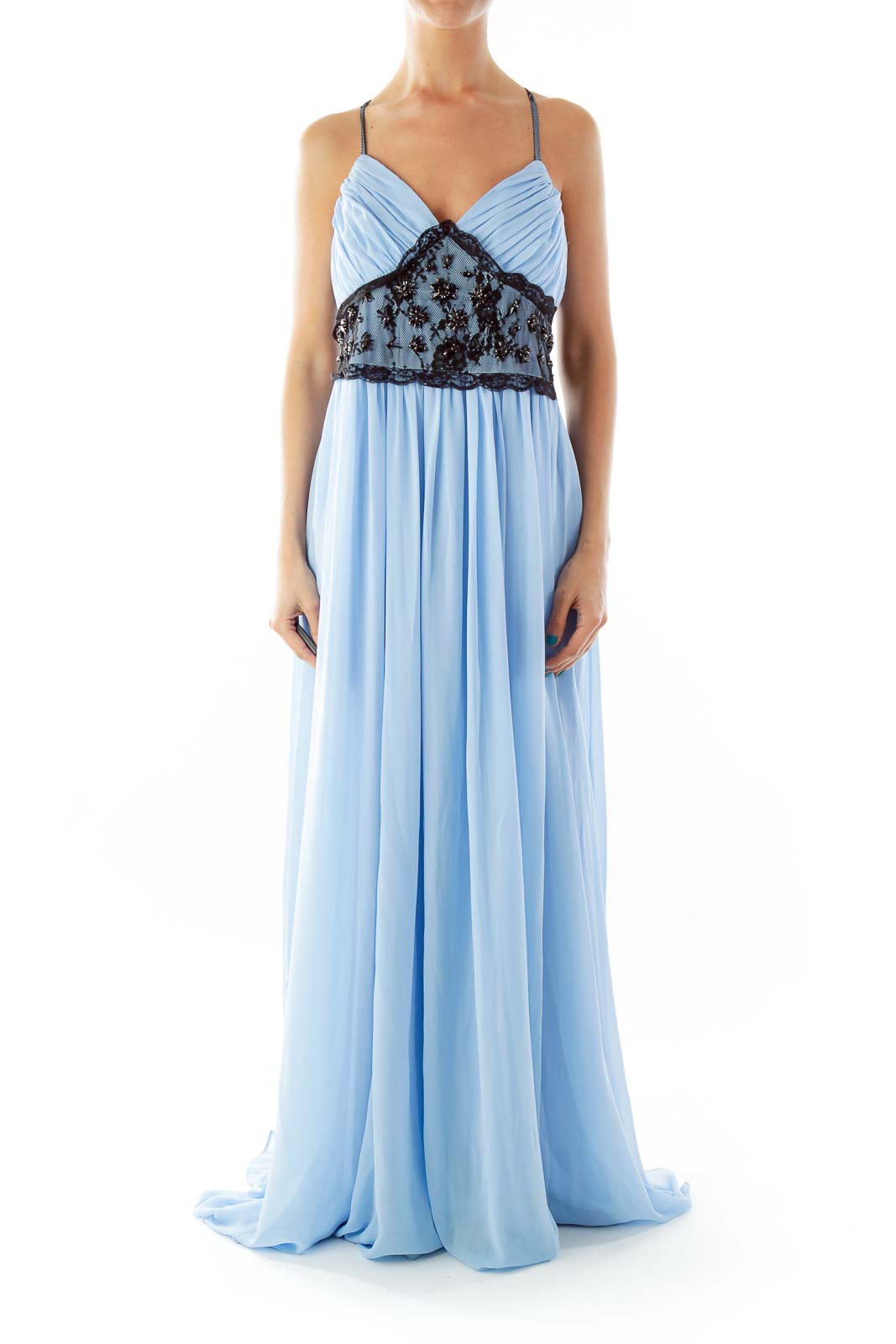 Pearl by Georgina Chapman of Marchesa Baby Blue Evening Dress