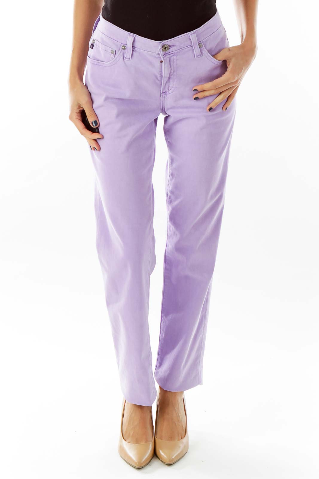 Lavender Fitted Pant Front