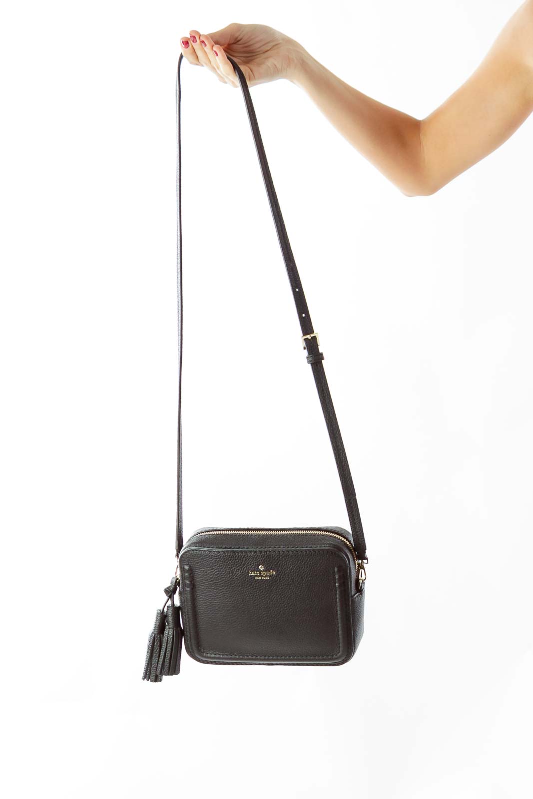 Kate Spade Tassel Detail Crossbody Bag in Black