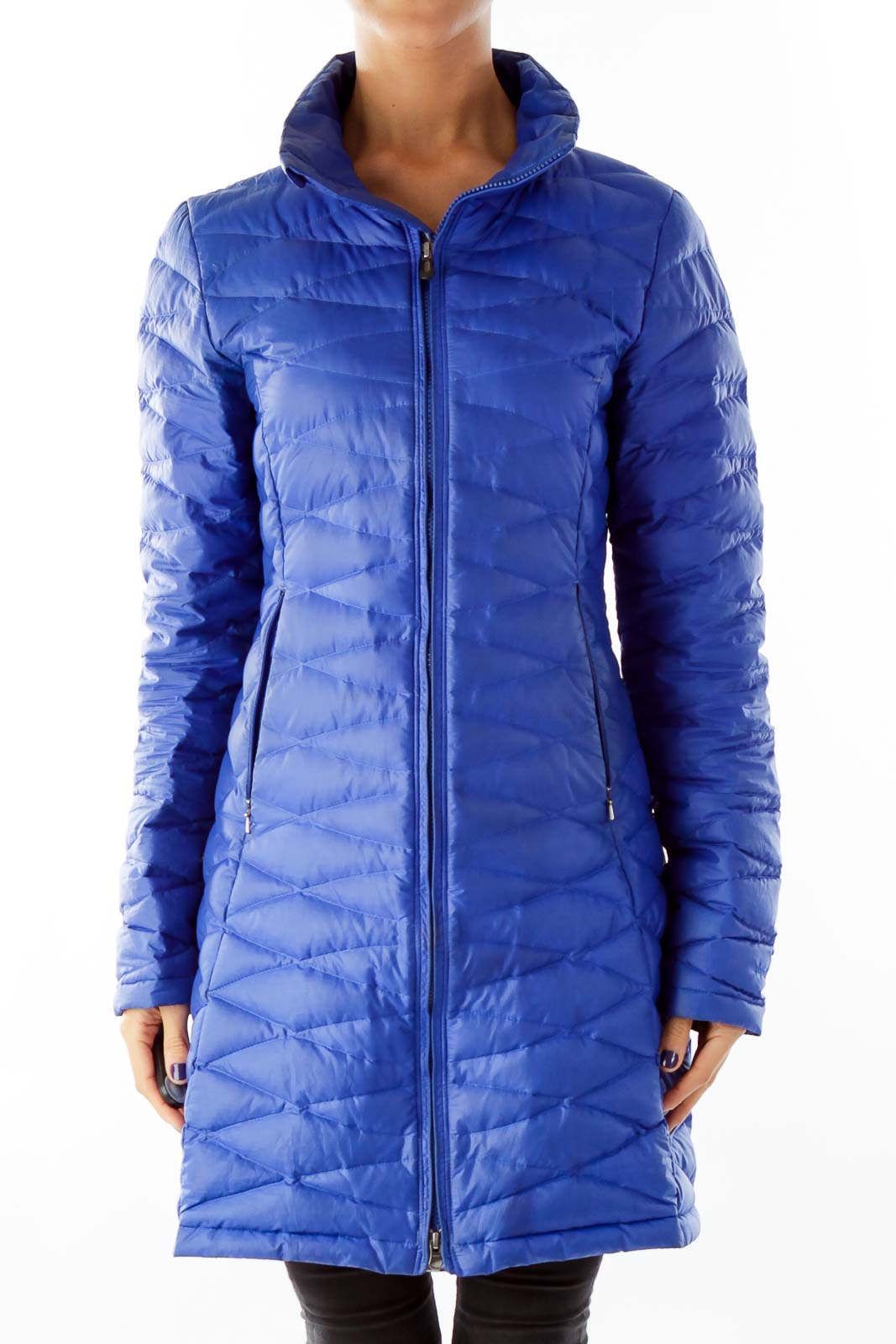 Blue Puffy Sport Jacket Front