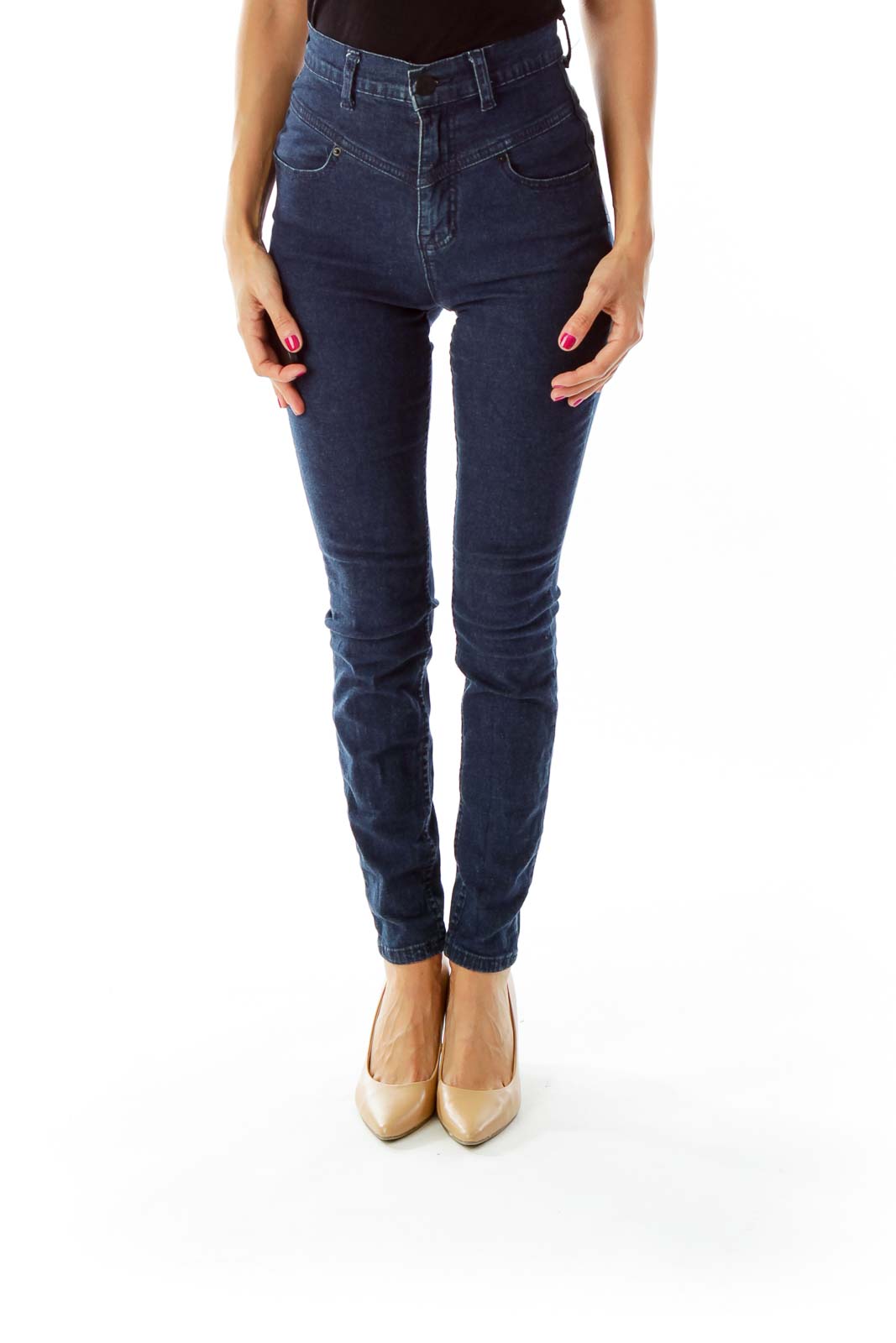 Ultra High Waisted Skinny Jeans Front