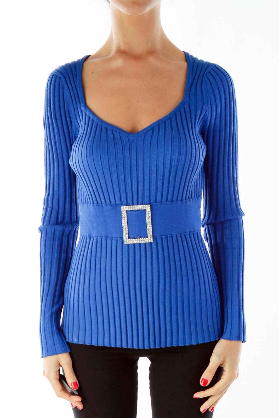 Cobalt Sweater Front