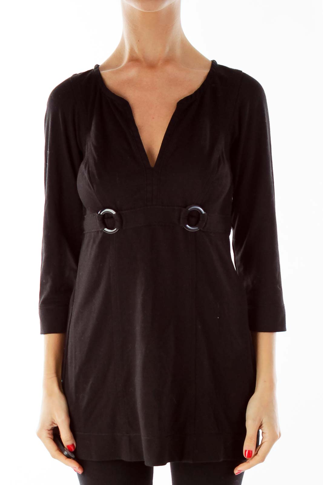 black belted blouse