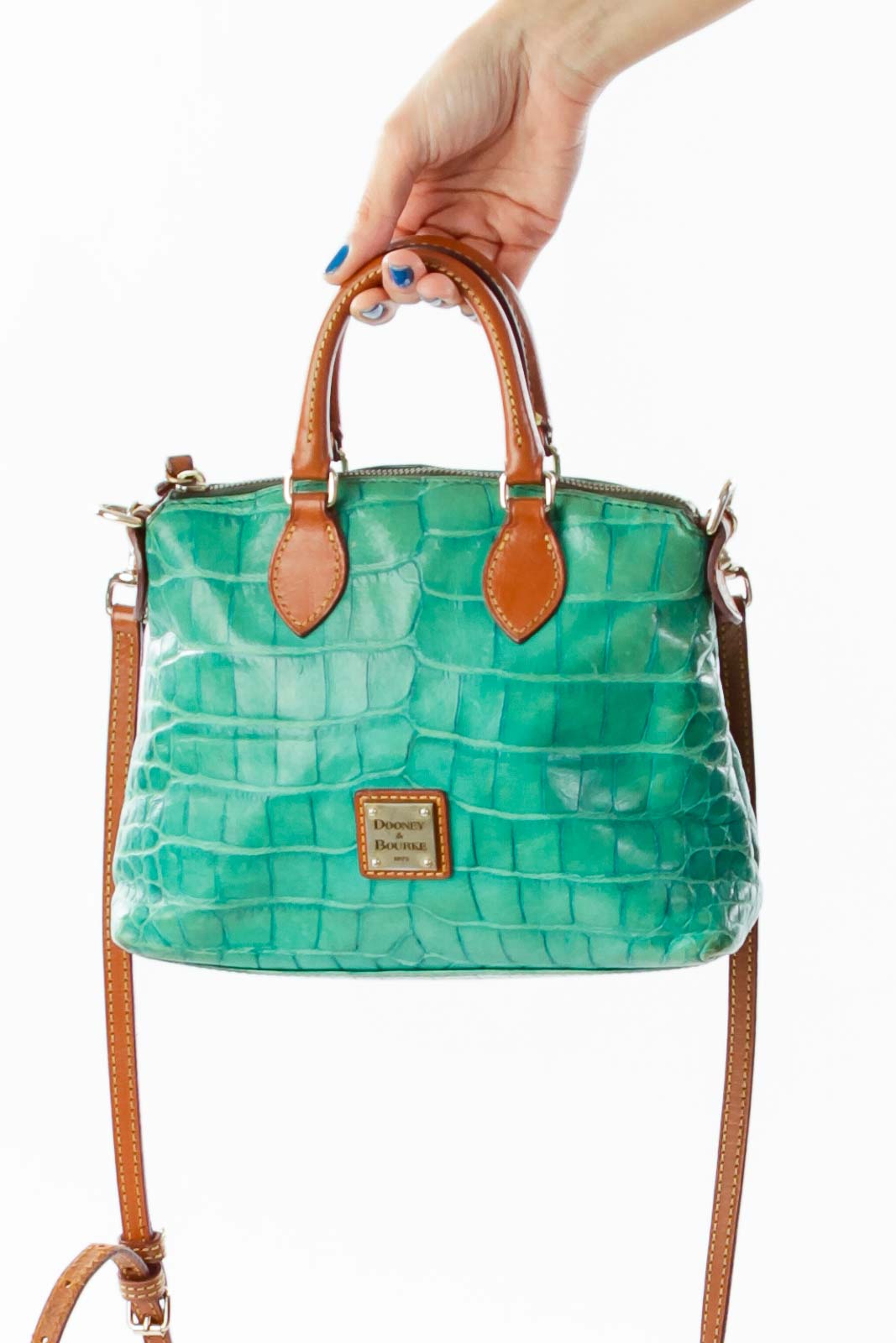 Green Brown Mini Tote Front