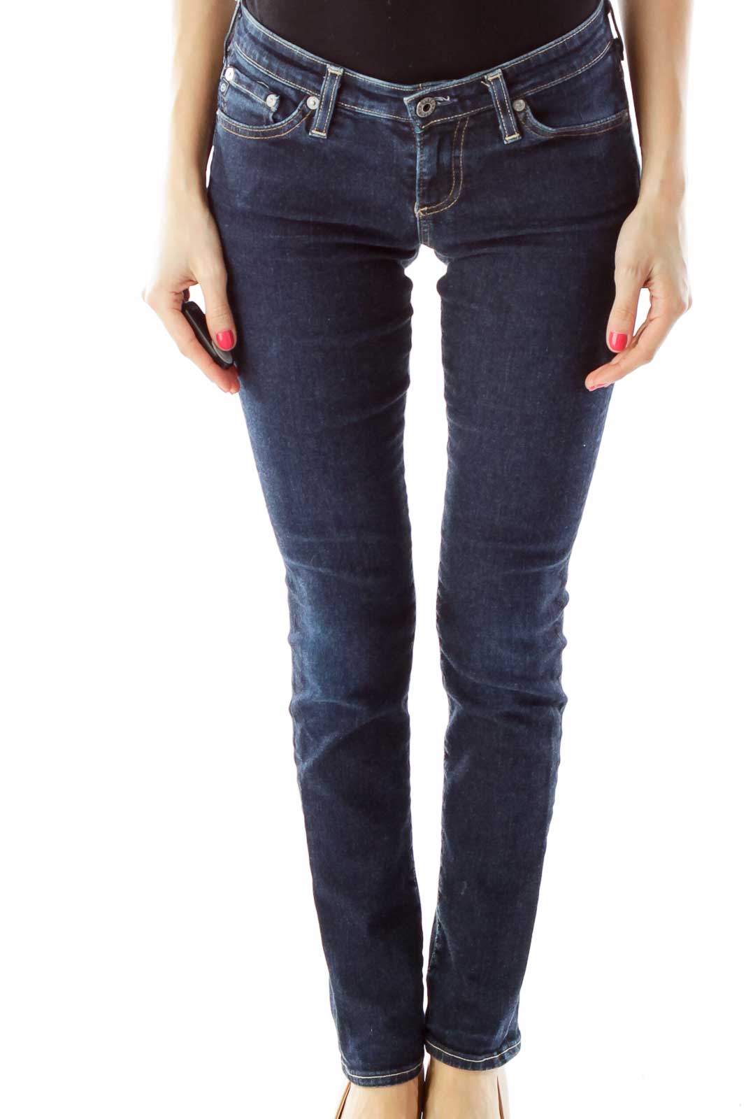 Navy Skinny Jeans Front