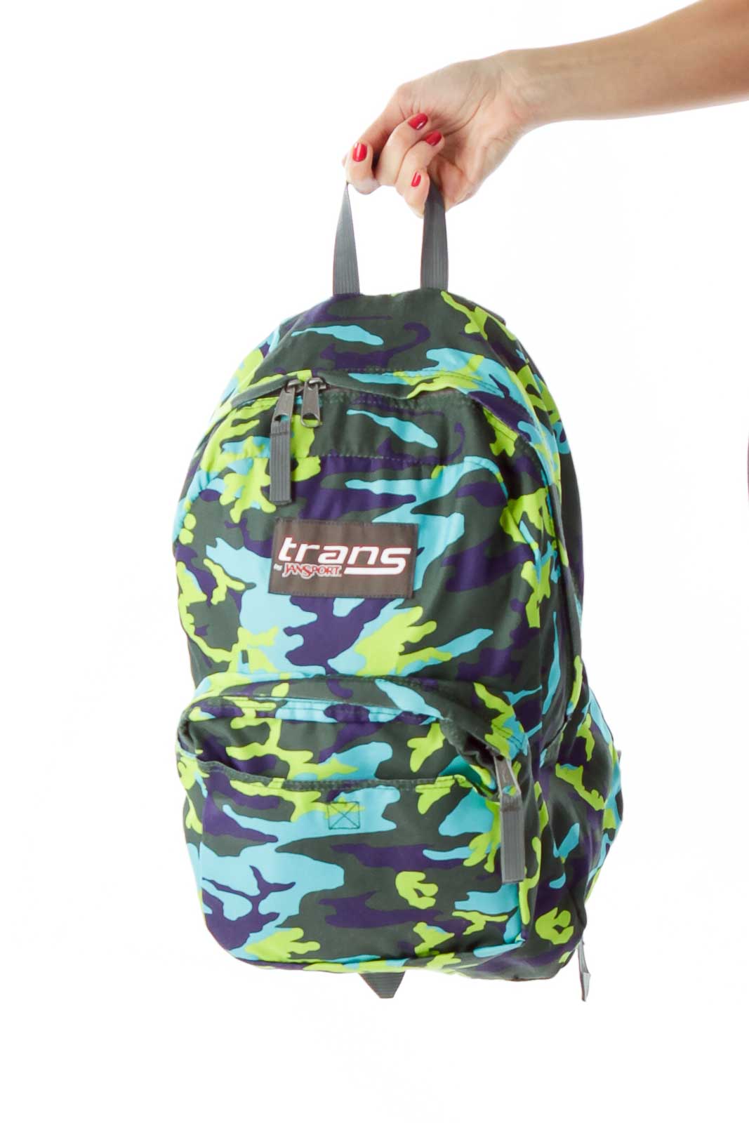 Multicolor Camouflage Backpack Front