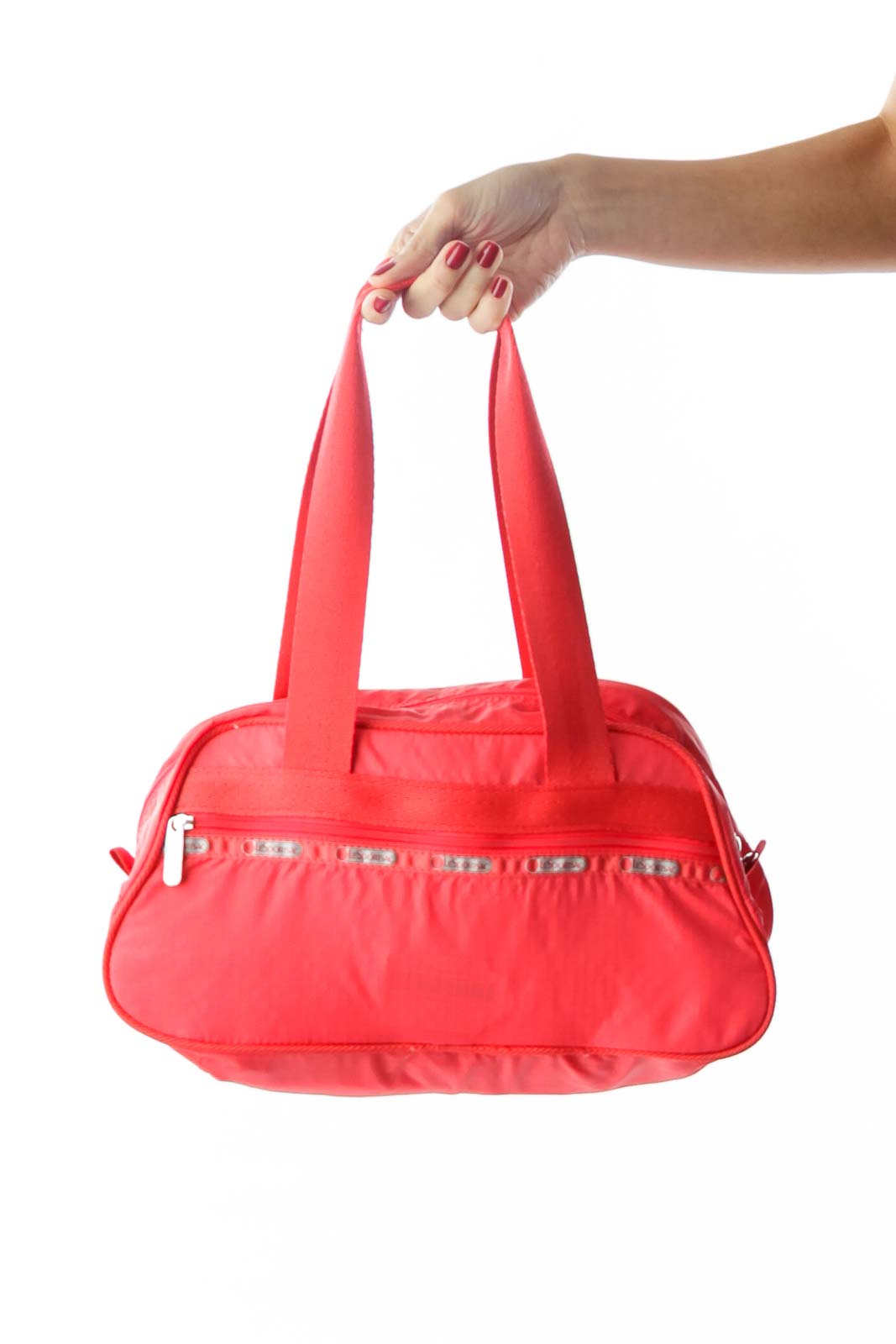 Red Nylon Shoulder Bag Front