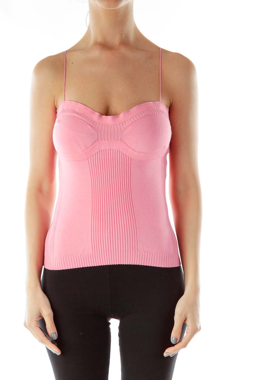 Pink Open Back Tube Top Front