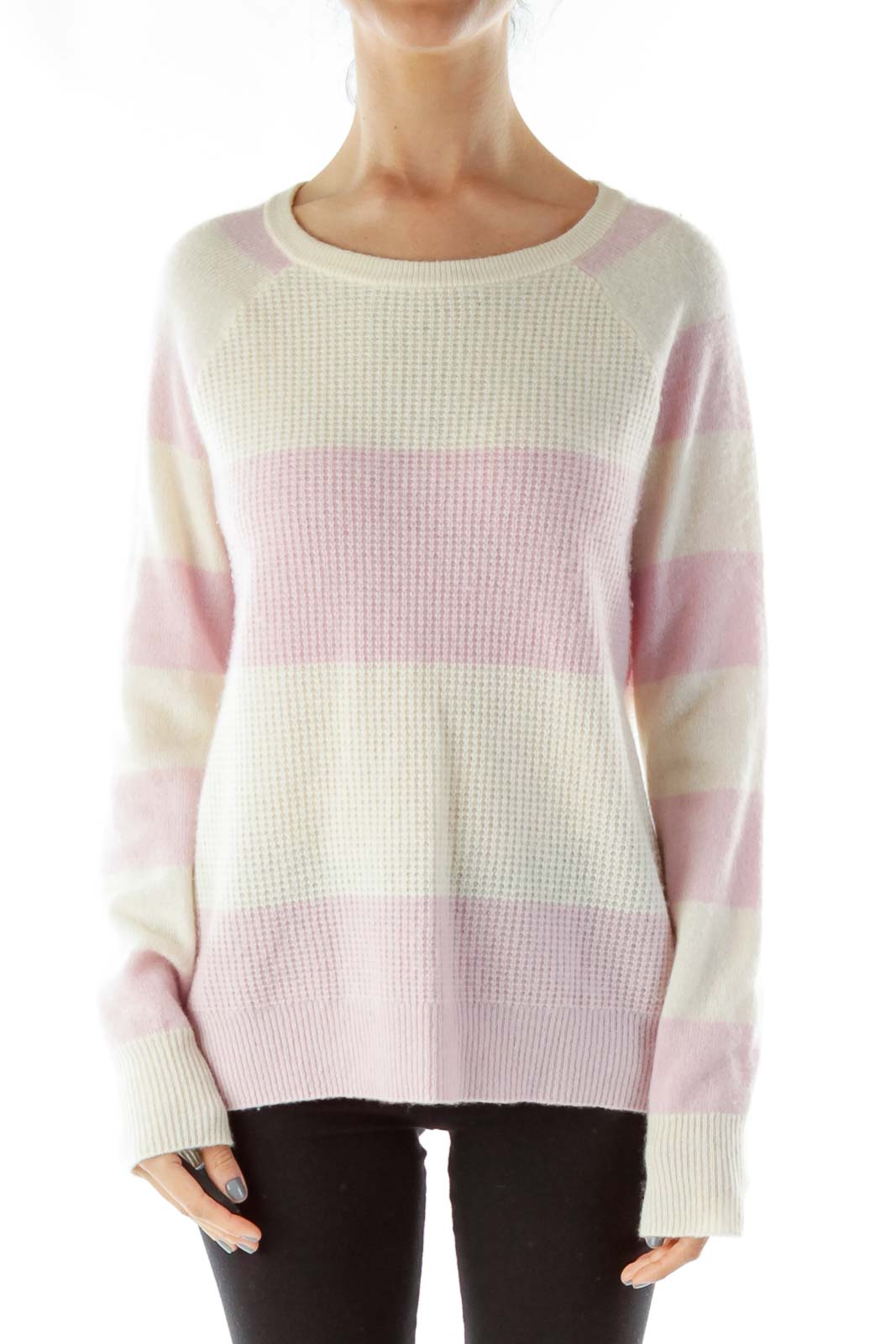 Pink Cream Cashmere Sweater Front