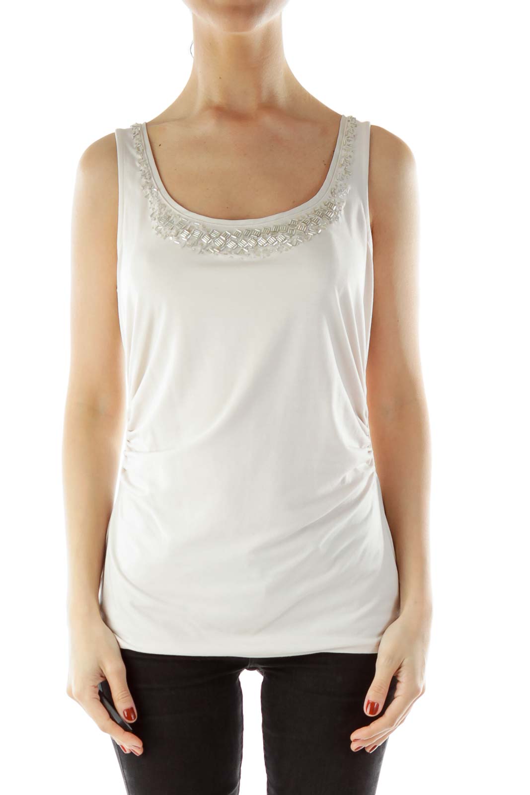 White House Black Market Beaded Tank Tops for Women