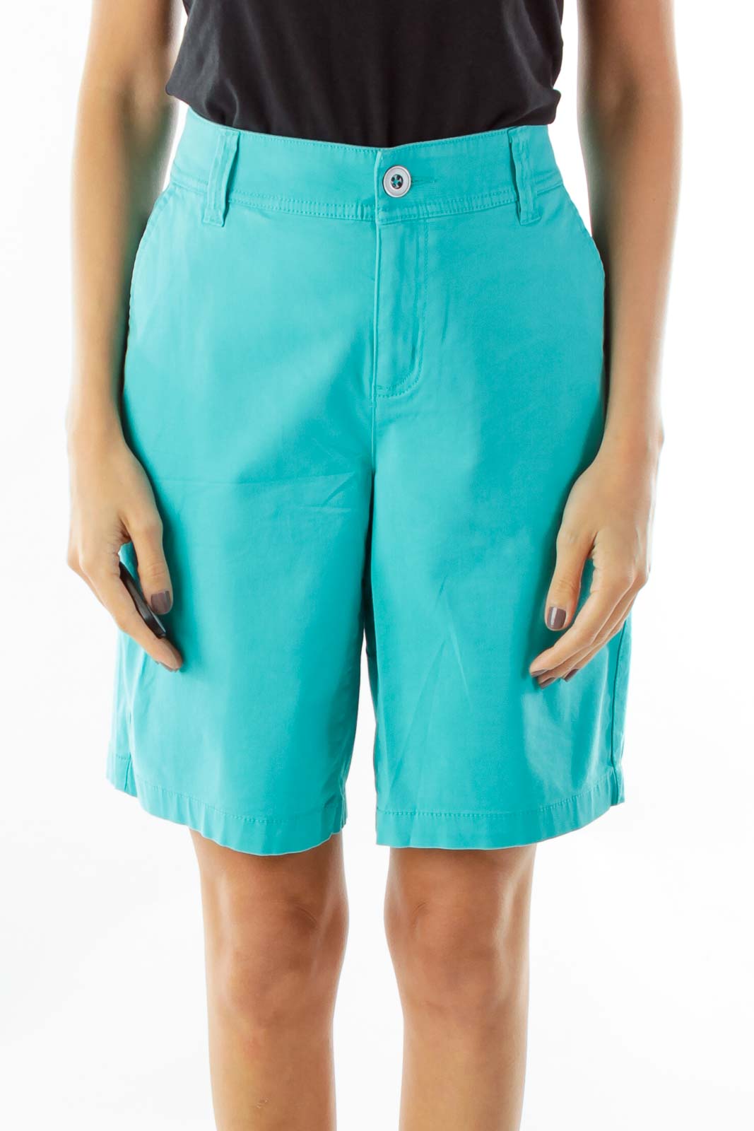 Turquoise Shorts Front