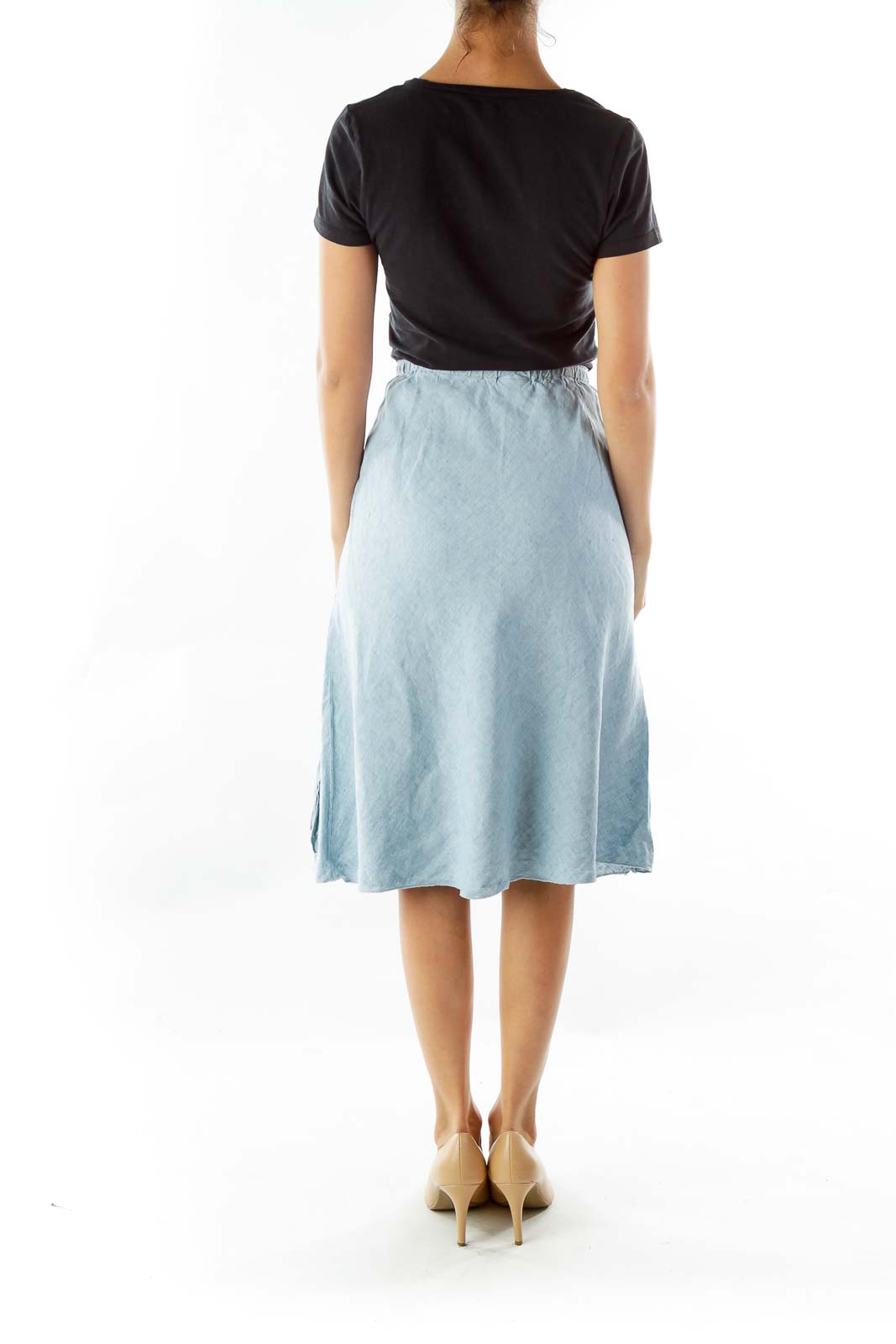 J.Jill Pink Linen Paisley Skirt