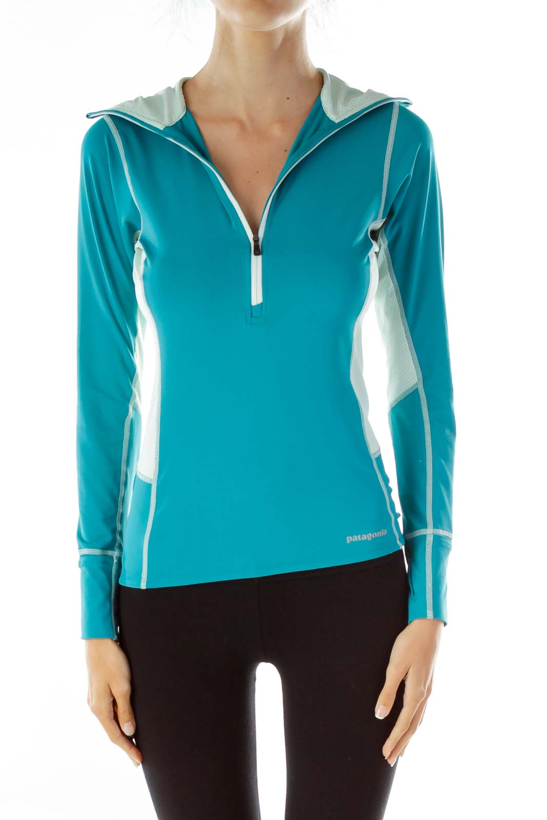Green Hooded Sports Top Front