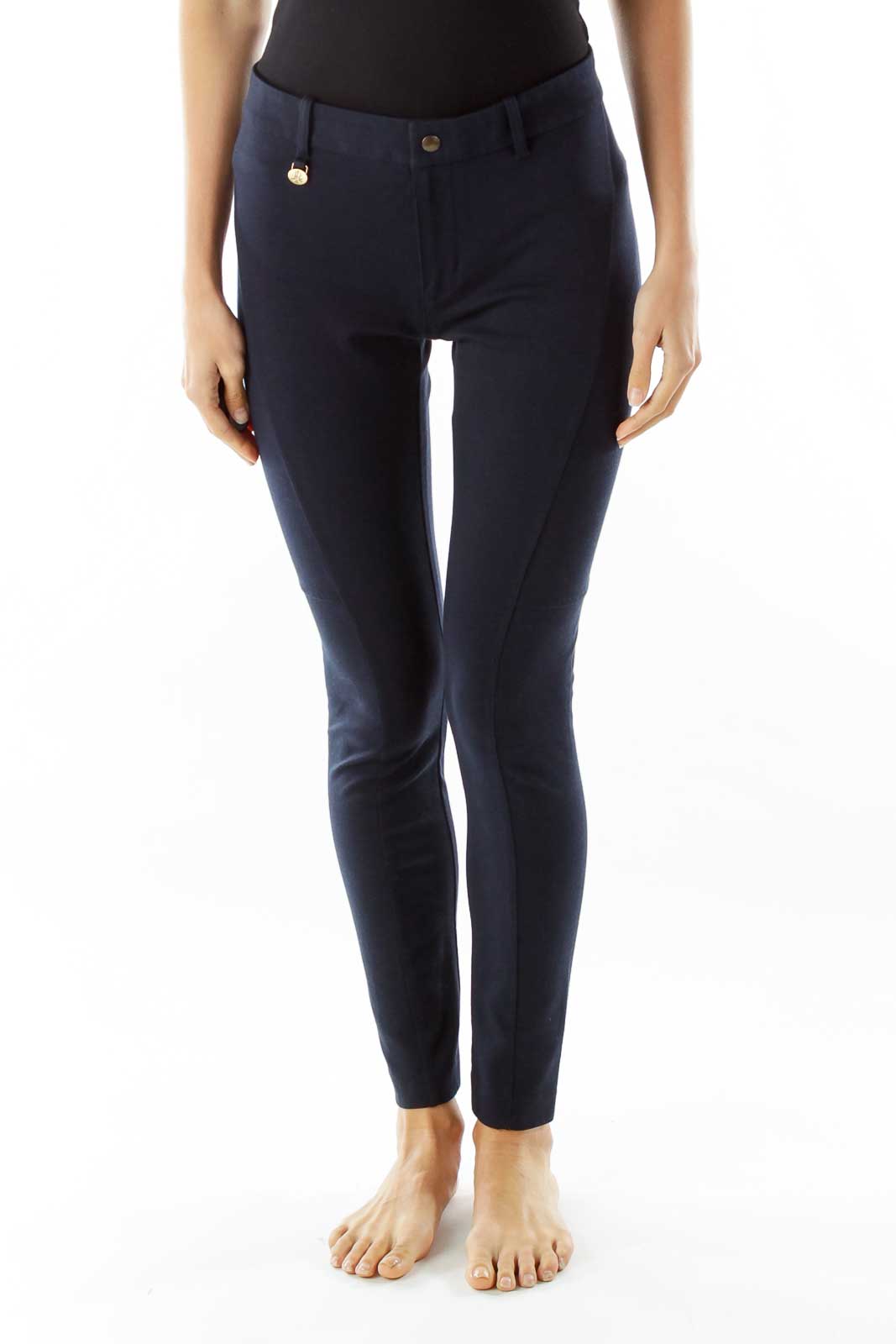 Navy Skinny Pants Front