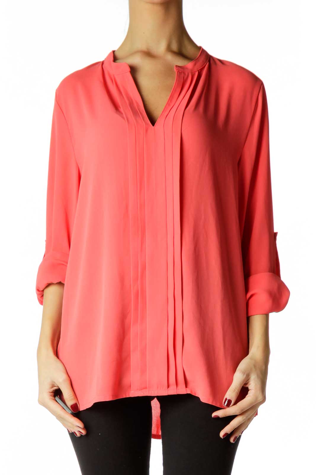 Pink Loose Blouse Front