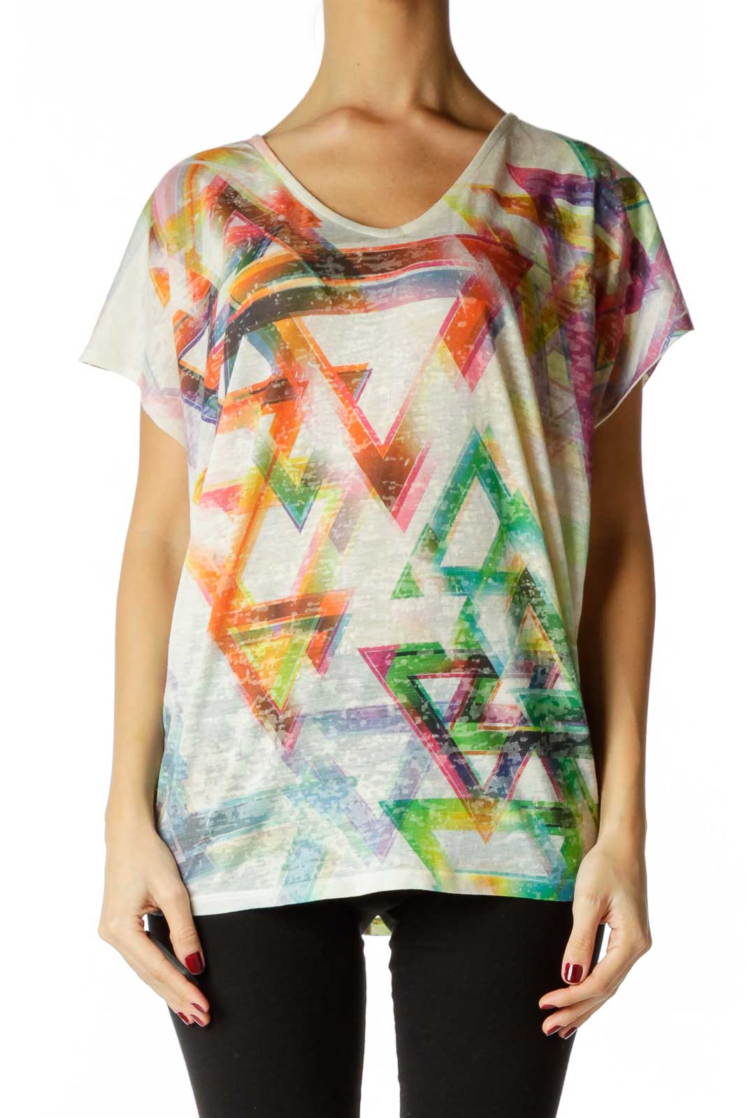 Multicolor Print T-Shirt Front