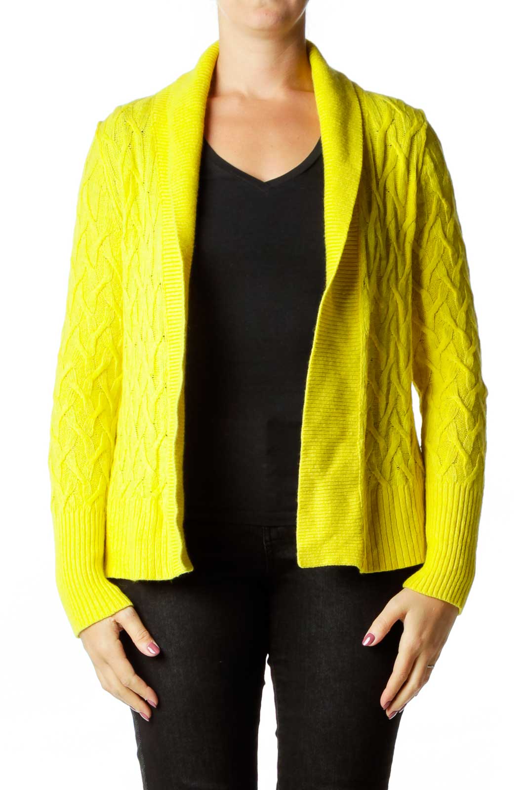 Loft clearance yellow cardigan