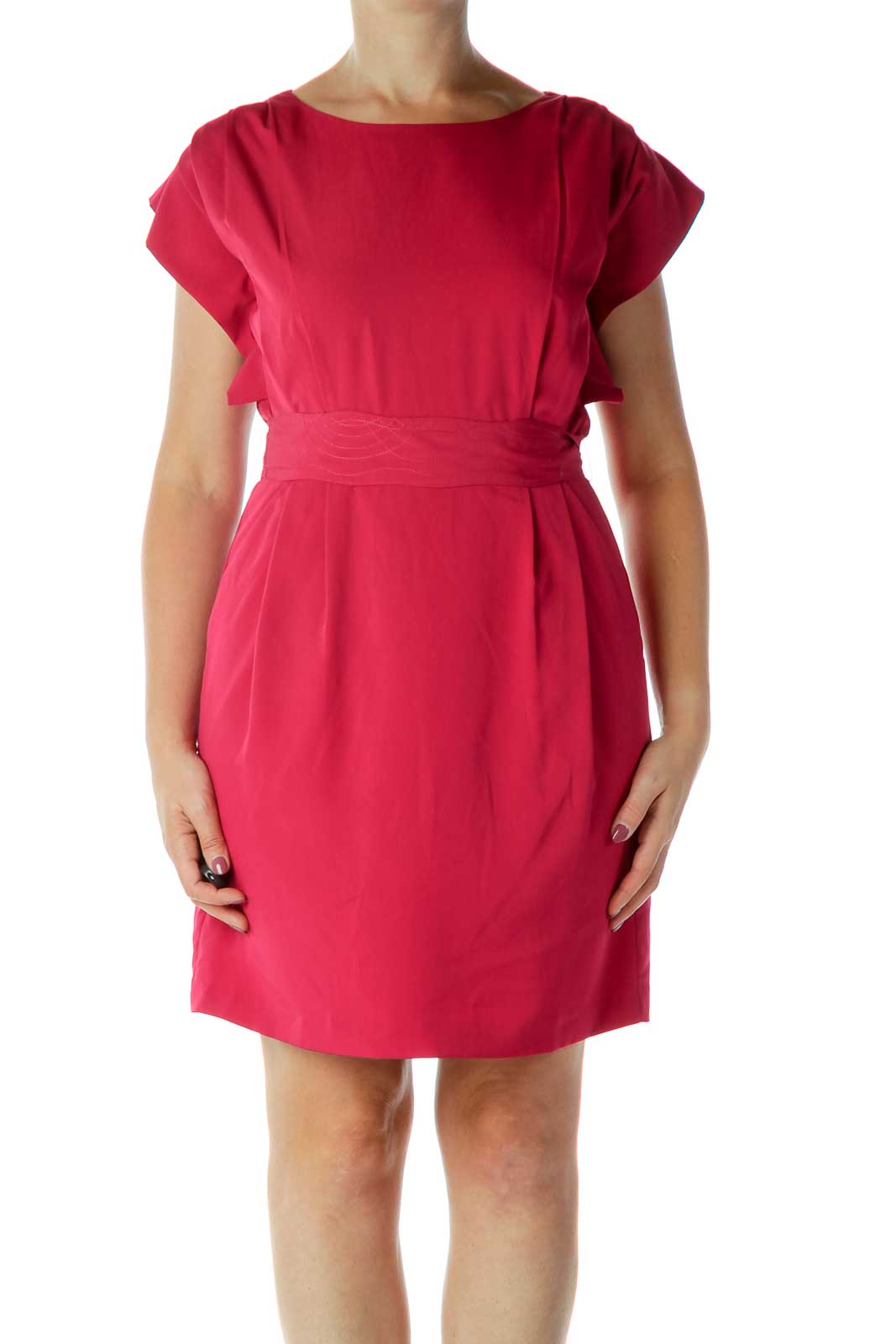 Pink Structured Dress Front