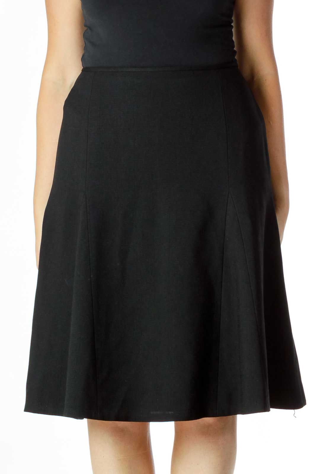 Black A-Line Skirt Front