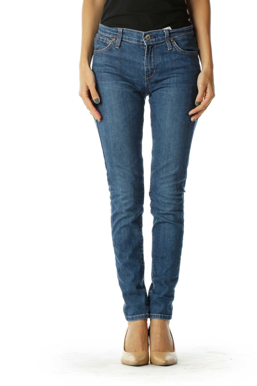 Blue Skinny Jeans Front