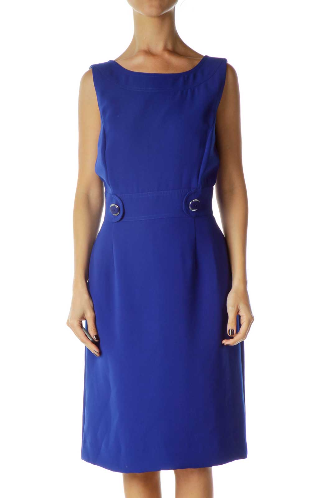 Tahari royal blue dress sale