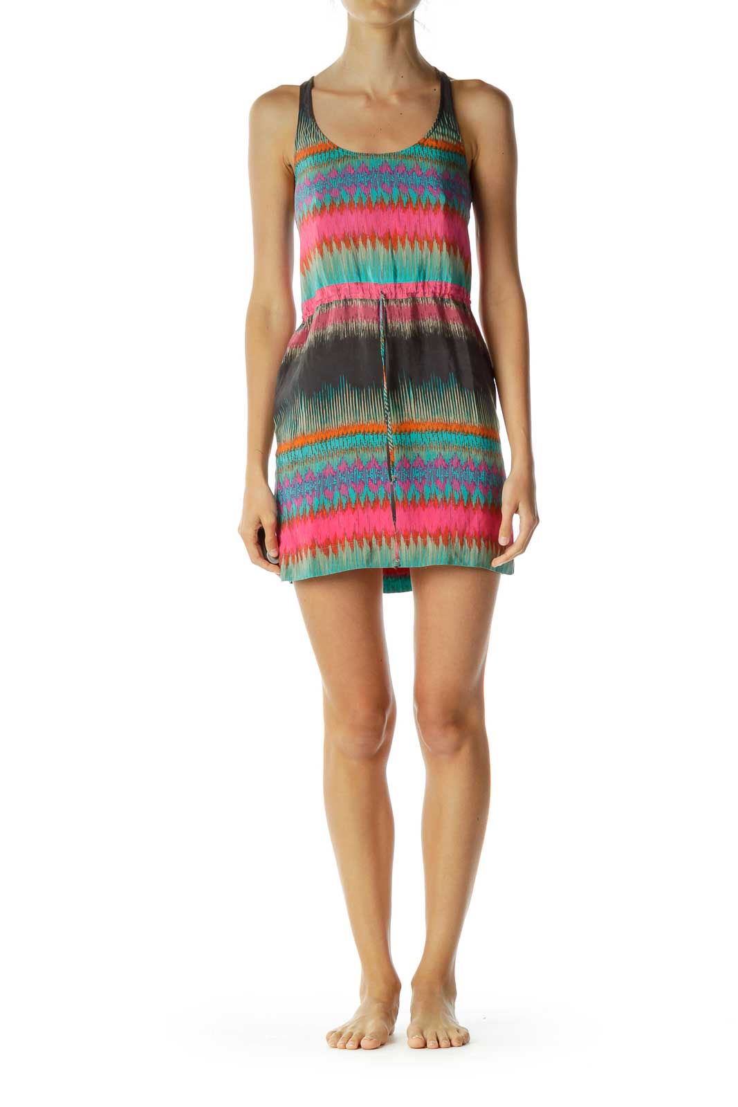 Twelfth Street By Cynthia Vincent Multicolor Racerback Dress