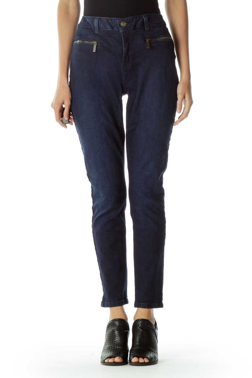 Navy Skinny Jeans Front