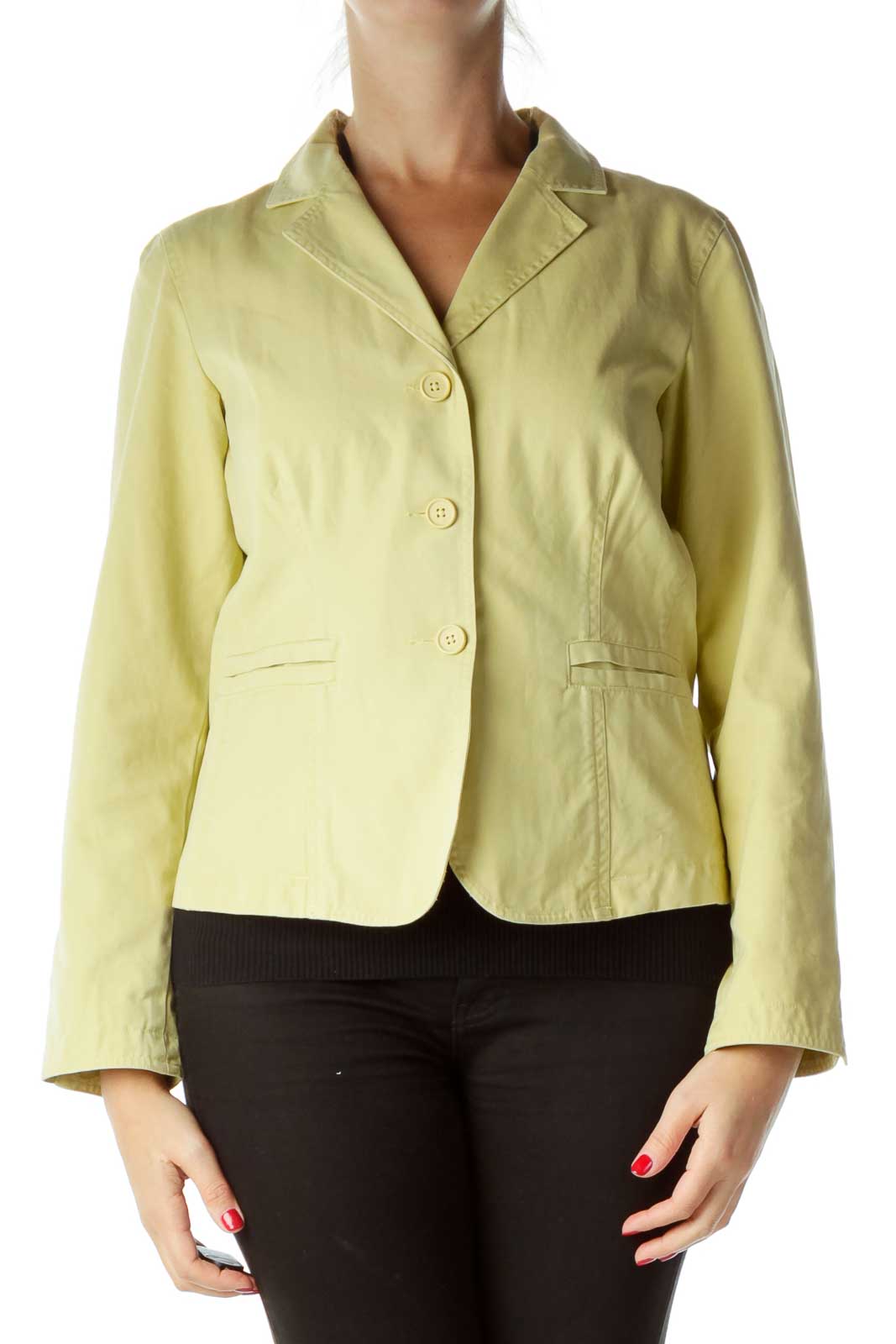 Yellow Denim Jacket Front