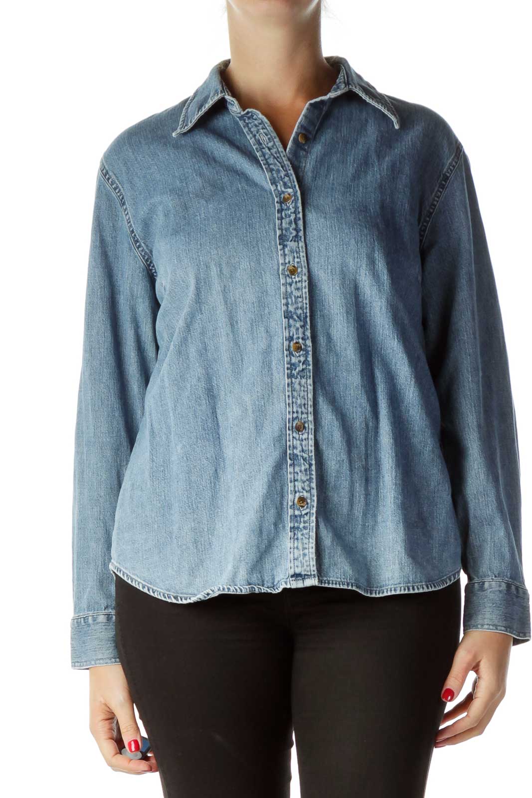 Blue Demin Shirt Front