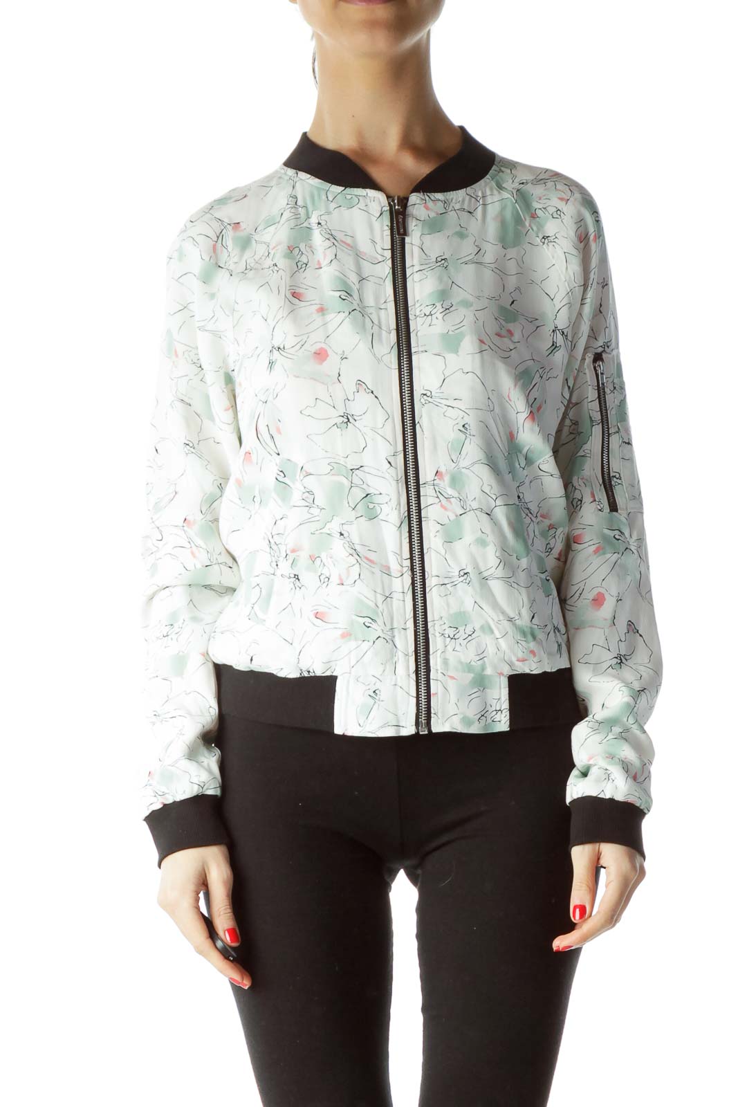 Sanctuary floral sales bomber jacket