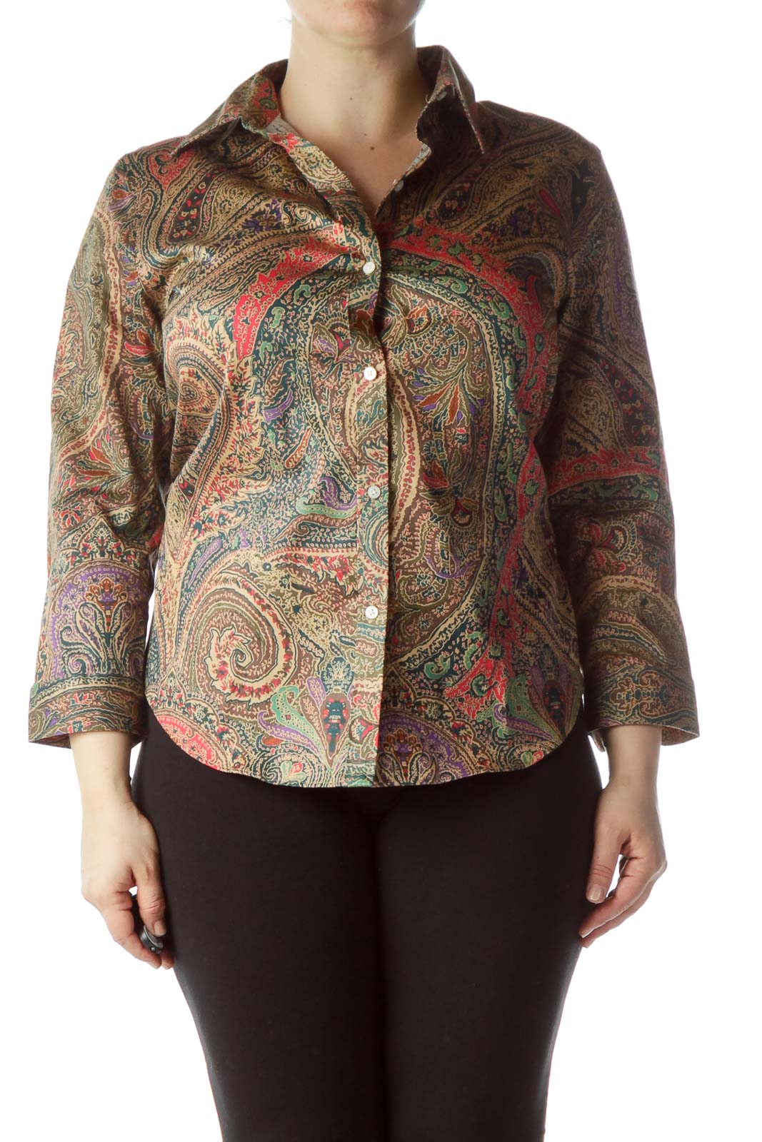 Lauren Ralph Lauren - Multicolored Paisley Print 100% Cotton Shirt Cotton |  SilkRoll