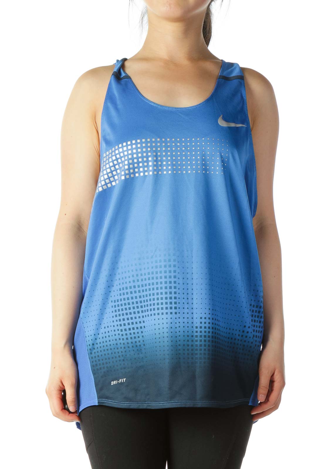 Blue Athletic Tank Top Front