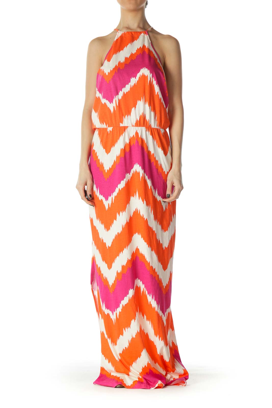 fuschia and orange dress