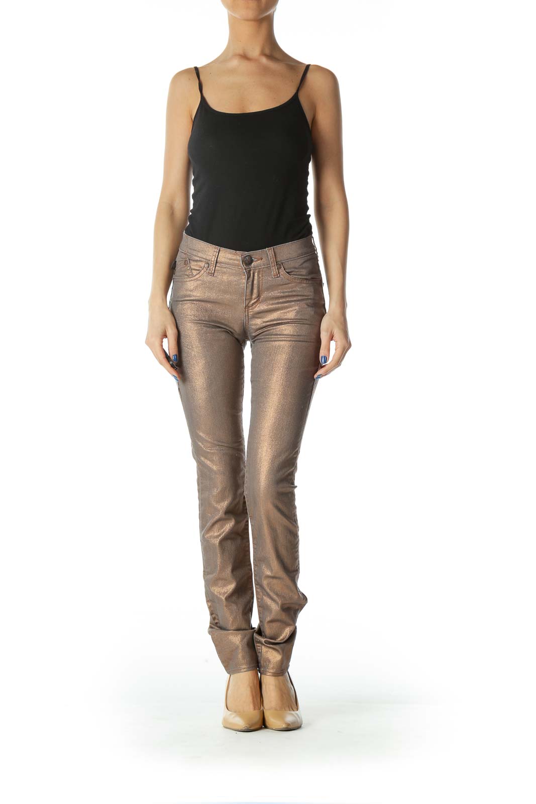 Gold sales sparkle jeans