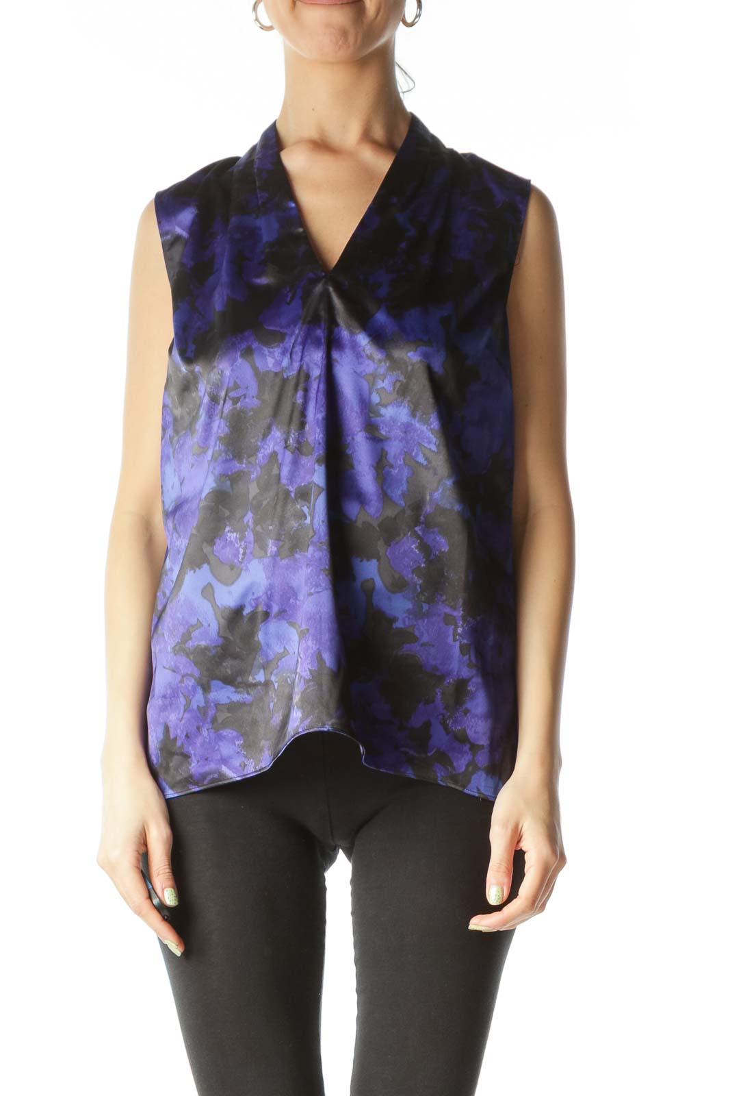 Multicolor Sleeveless Blouse Front
