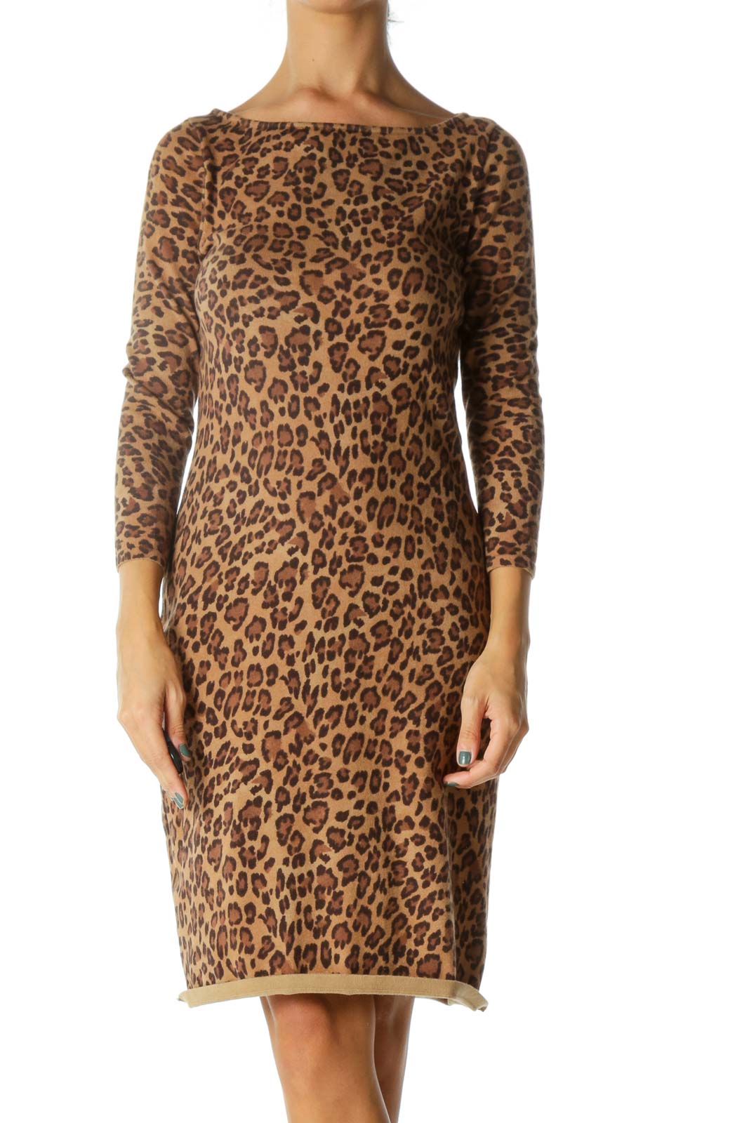 Leopard Fitted Dress Front