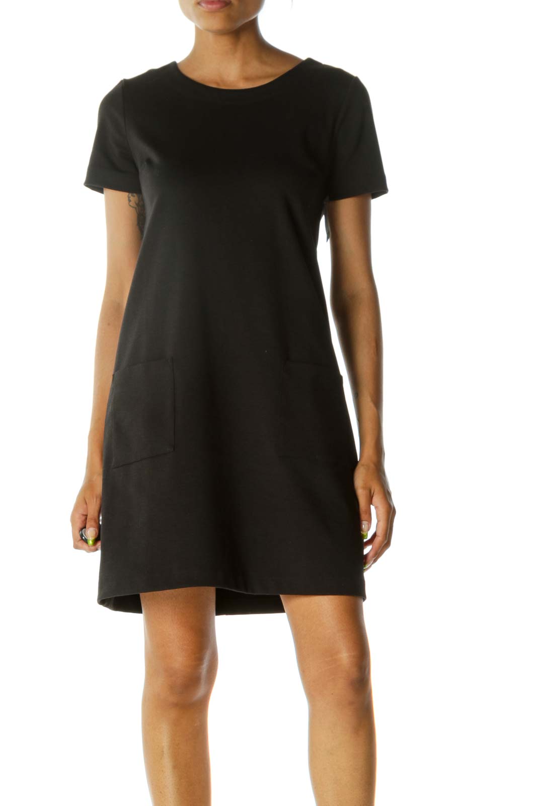 Gap - Black Slim Pocketed Dress Polyester2 Rayon Polyester | SilkRoll