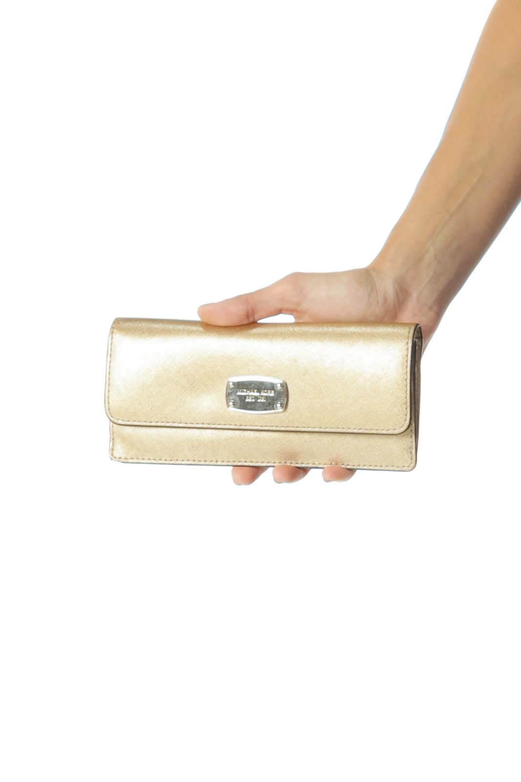 Gold Leather Wallet Front