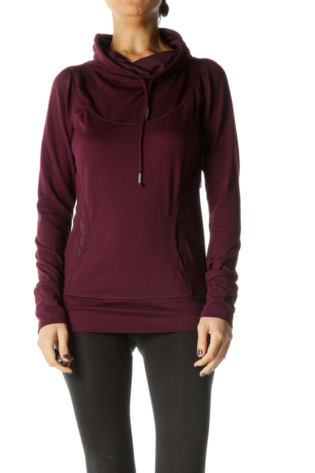 Red Solid Hooded Sweatshirt Front
