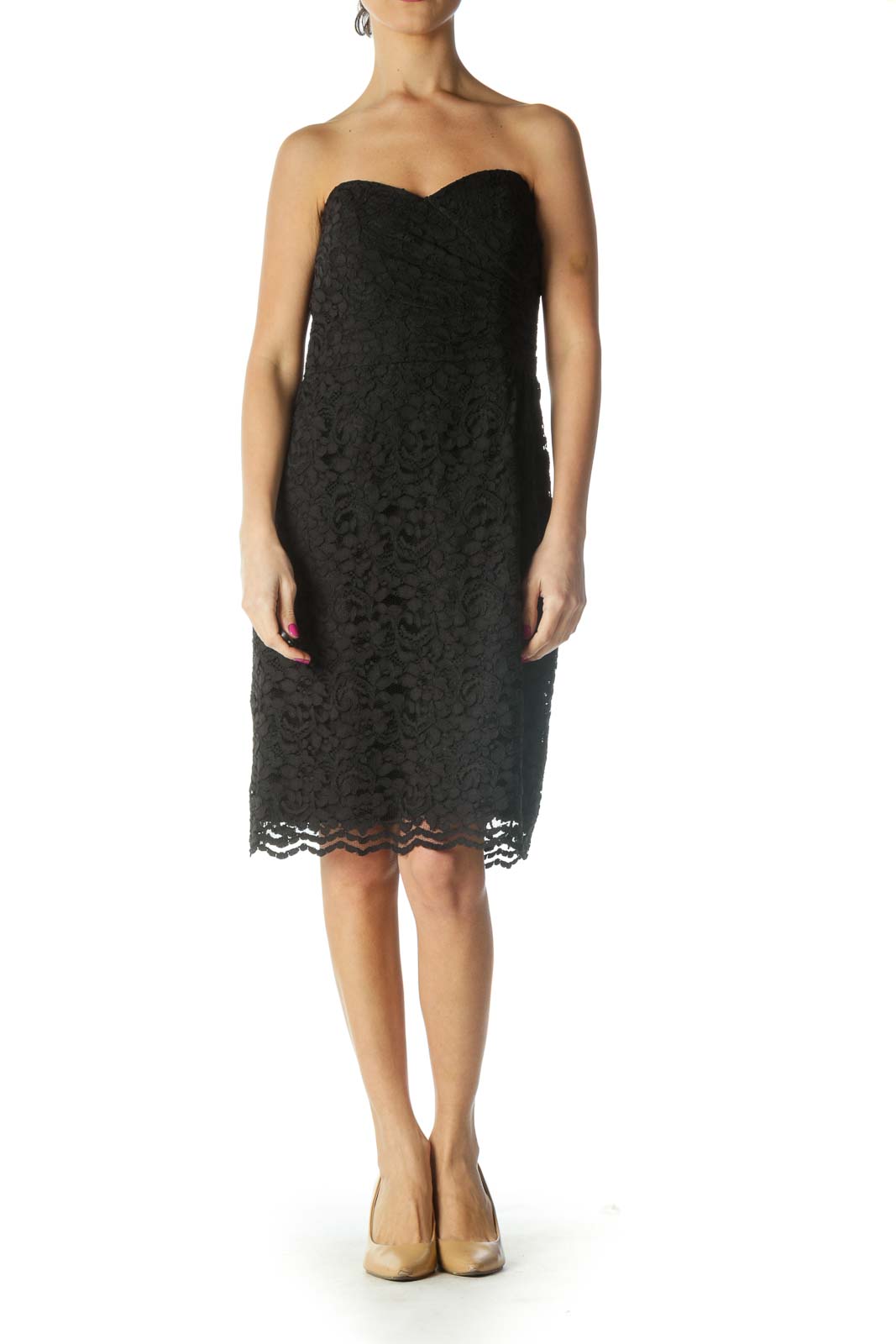 David's bridal hotsell black lace dress