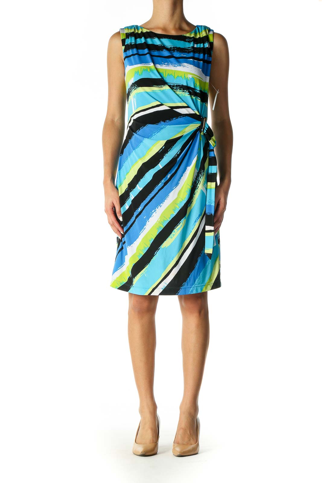 tahari striped dress