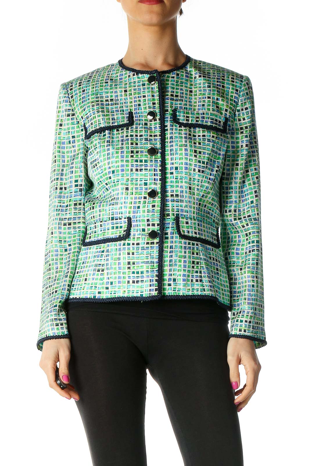 Green Tweed Jacket Front