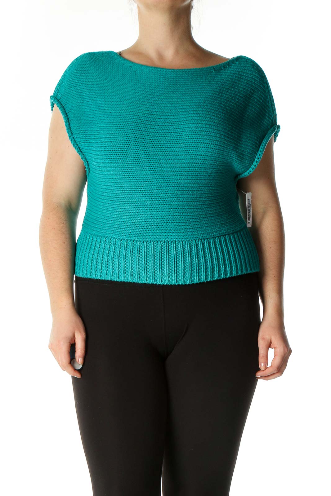 Green Textured Sweater Front