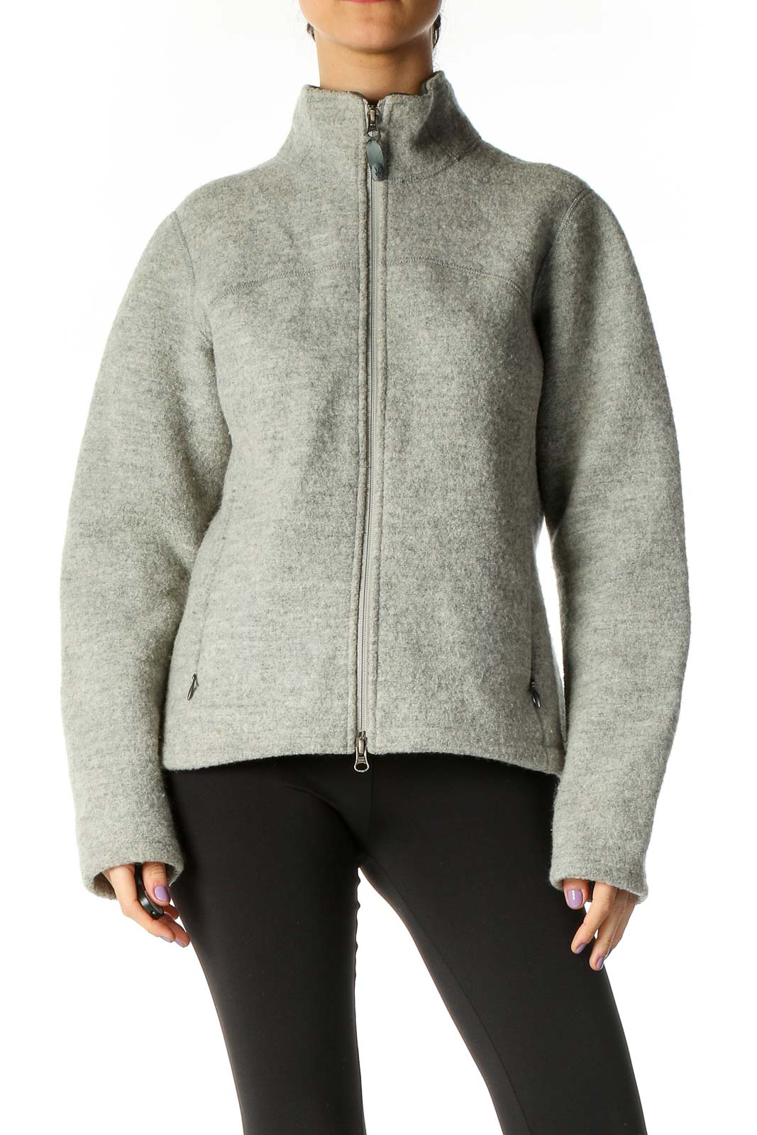 Gray Active Jacket Front