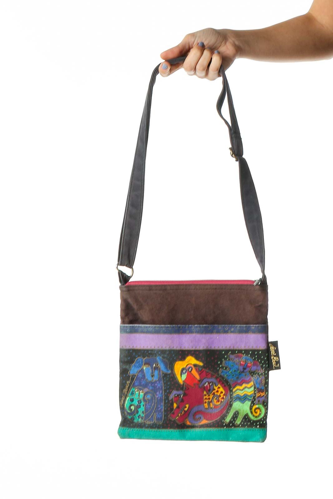 Multicolor Painted Shoulder Bag Front