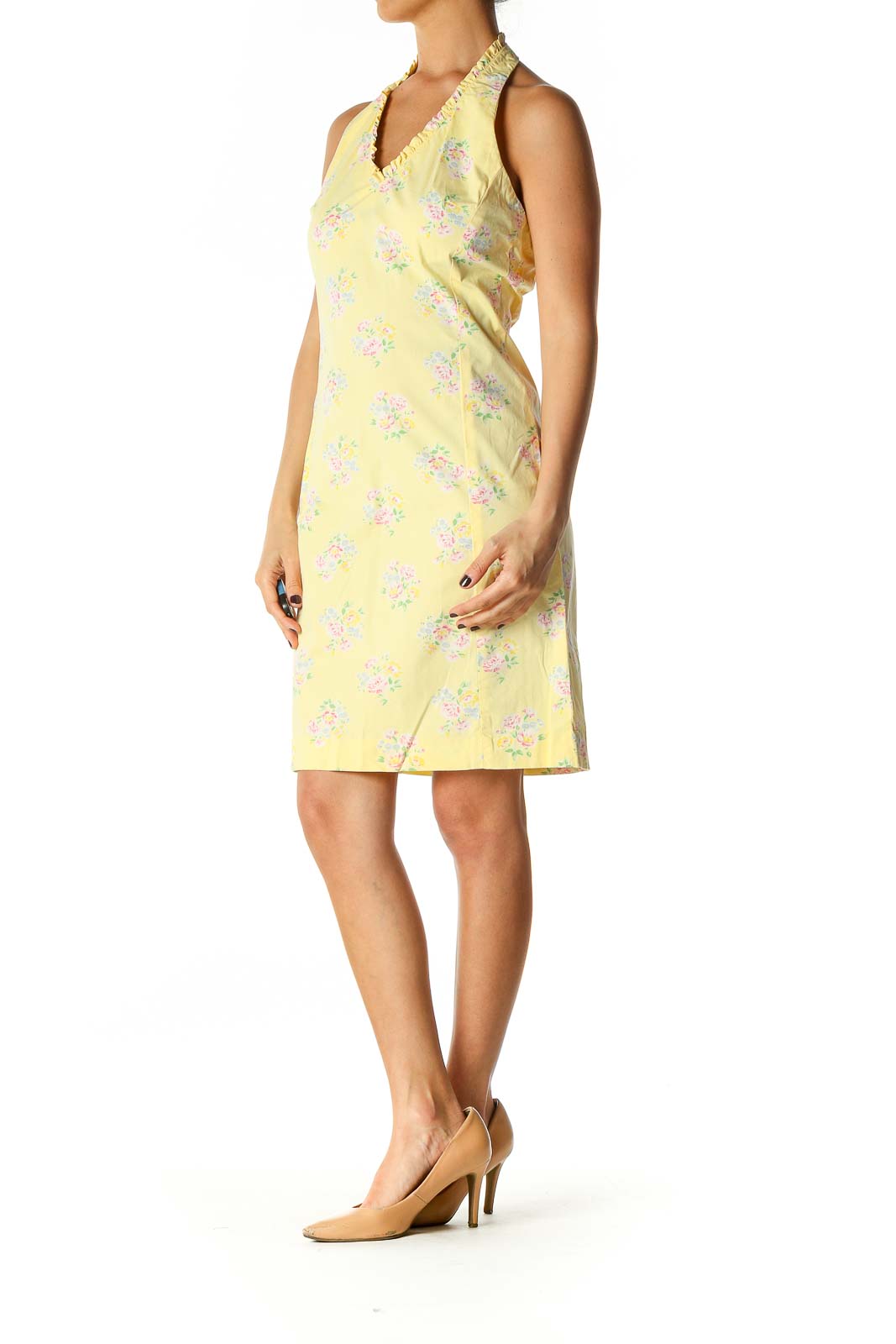 ralph lauren yellow floral dress